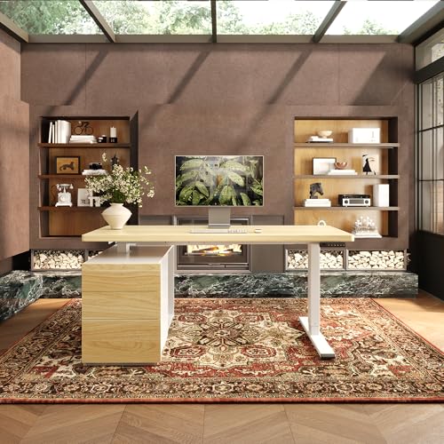 FLEXISPOT 55" Executive Standing Desk with Drawers & CPU Cabinet