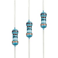 Vista 12 de 100pcs 1 ohm Resistor 1/4w (0.25 W) Resistencia fija de película metálica de tolerancia ±1%, múltiples valores de resistencia opcional
