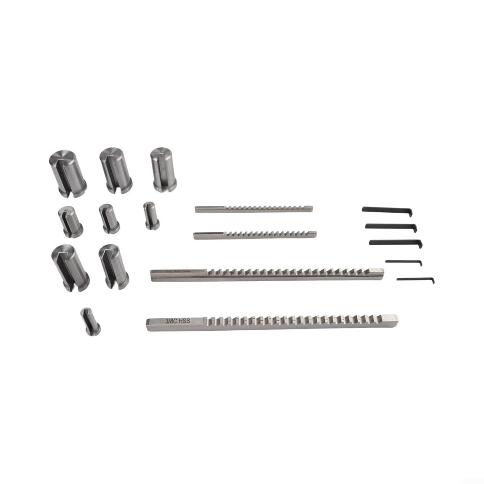 Jeu de pour broches Clavetage 18pcs Acier HSS Pouces CNC Jeu