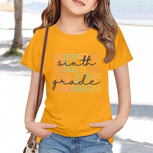 Girls Back to School T Shirts First Day of School Sixth Grade Graphic Tshirts Tops Toddler Baby Preschool Tees Tops4