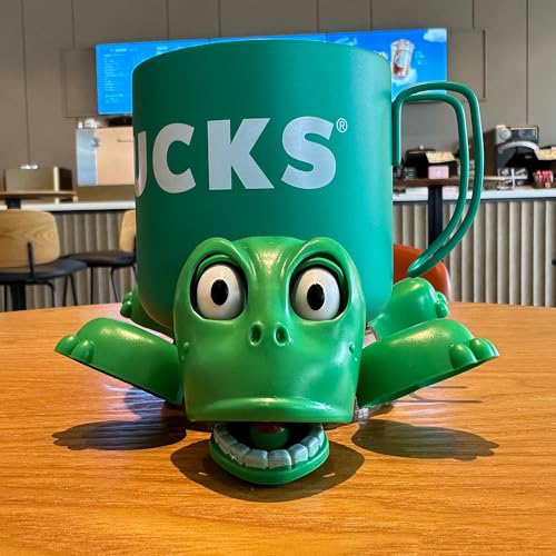 JOD Turtle Cup Holder Turtle Coaster with Funny Expression Cup Holder with Liftable Limbs & Expressive Face for Turtles Tortoise Lover Gag Gifts Home Decor(green)