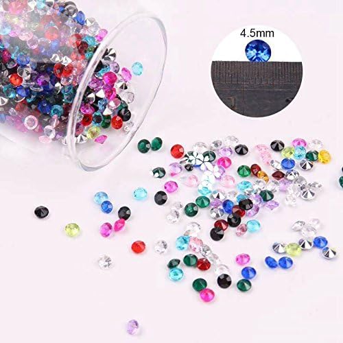 10000 pcs/Pack Wedding Table Scatter Confetti Crystals Acrylic Diamonds Vase Fillers 4.5 mm Rhinestones for Wedding, Bridal Shower, Vase Beads Decorations (AB Clear) - Image 3