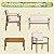 Flamaker Patio Furniture 4 Piece Outdoor Acacia Wood Patio Conversation Sofa Set with Table & Cushions Porch Furniture for Deck, Balcony, Backyard