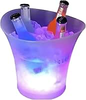 Balde De Gelo Com Caixa De Som Led Rgb Bluetooth Led Speaker Cor Transparente