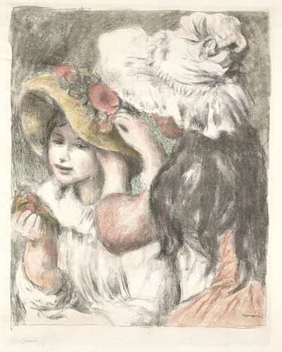 Peinture Renoir Épingler le chapeau Art Mural Classique pour Salon Chaleureux