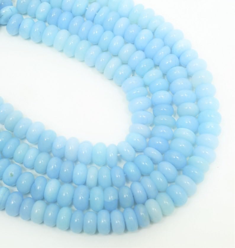 Perles opale bleu turquoise de fabrication bijoux bohèmes - 5