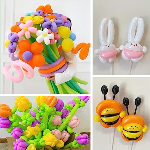Image of 260 Long Balloons for Balloon Garland Thickening Skinny Latex Twisting Animals Modeling Christmas Birthday Wedding Party Festival Decorations 100pcs