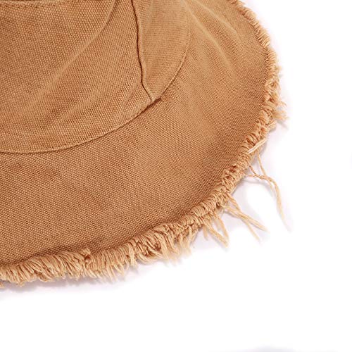 Boderier Sun Hats For Women Wide Brim Summer Flap Cover Cap Beach Vacation Travel Accessories (Khaki) #TOP3