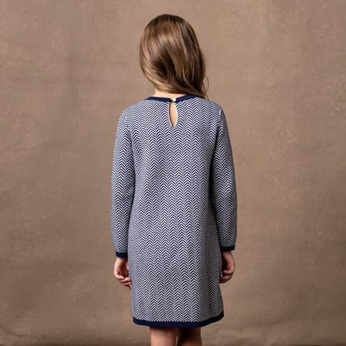 Image of Hope & Henry Girls' Milano Tipped Sweater Dress