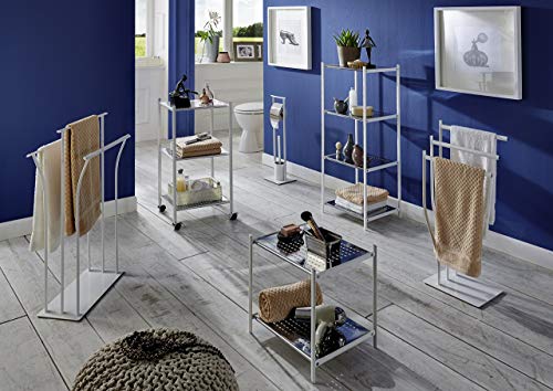 Rangement étagère blanc chromé HAKU pour optimiser les petits espaces - 3