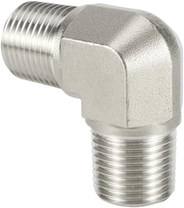 Stainless Steel Degree Elbow, 316 Male NPT 1/8 1/4 3/8 1/2 3/4 Inch Connector Adapter 3000psig 20MPa Pipe Fitting 1PC(3/4 inch)