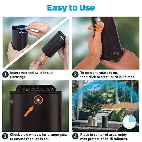 Thermacell Patio Shield Mosquito Repeller; Highly Effective Mosquito Repellent For Patio; No Candles Or Flames, Deet-Free, Scent-Free, Bug Spray Alternative; Includes 12-Hour Refill #TOP5
