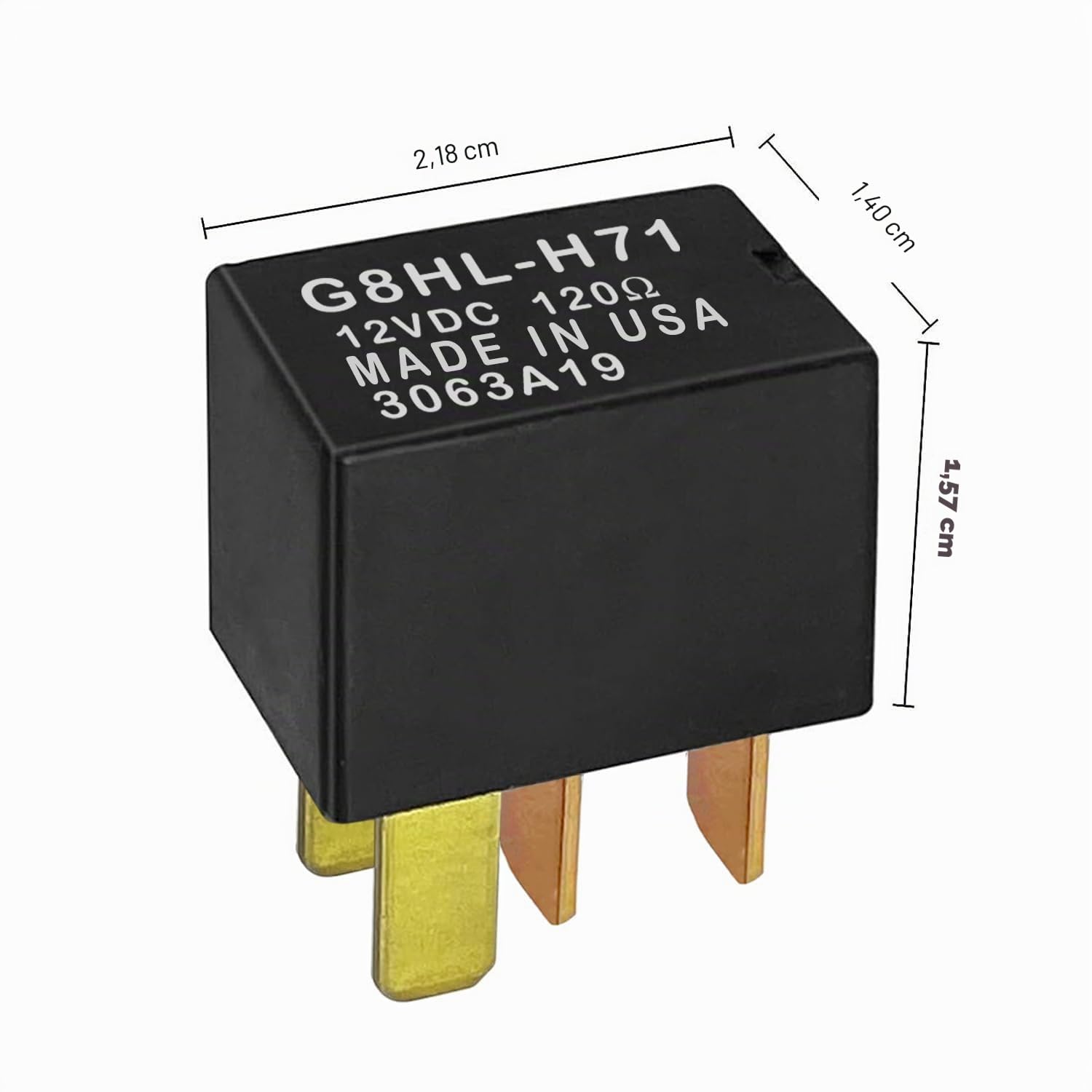 G8HL-H71 - Relé de 12 V CC (5 unidades) - Compatible con Honda Accord (2003-2014), Civic (2006-2014), CR-V (2007-2014), Acura MDX (2007-2014), etc. - Para clima, luz, claxon, ventilador