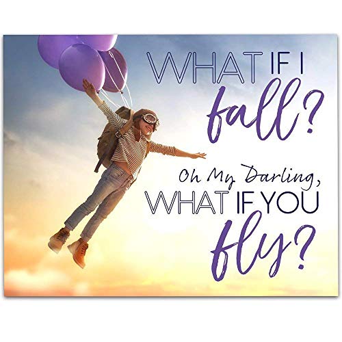 Whatififallohmydarlingwhatifyouflyinspirationalquotesposterforhomeofficedecormotivationalupliftinggiftideaflyingkidinballoons11x14unframedtypographyartprintposter Urban Country Home Decor What if i fall oh my darling what if you fly inspirational quotes poster for home office decor motivational uplifting gift idea flying kid in balloons 11×14 unframed typography art print poster urban country home decor