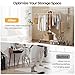 Yaheetech Rolling Clothes Rack, Heavy Duty Double Rail Clothing Rack, Commercial Portable Garment Rack with Wheels for Bedroom, Clothing Store, Chrome, 74