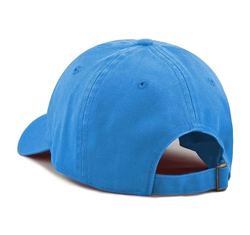 Cotton Baseball Cap Dad Hat – Washed Low Profile Adjustable Hat for Men Women Casual Outdoor Running Golf(Turquoise) - Thumbnail 4