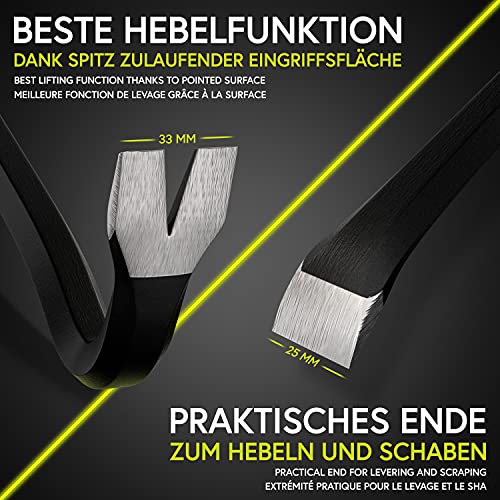 INNONEXXT® Premium Nageleisen | 800 x 18 mm, Brecheisen aus Spezialstahl | Nageleisen, Nagelschlitze, Stemmeisen, Brechstange, Meisselschaber, Brecheisen | optimale Hebelwirkung, Biegefest