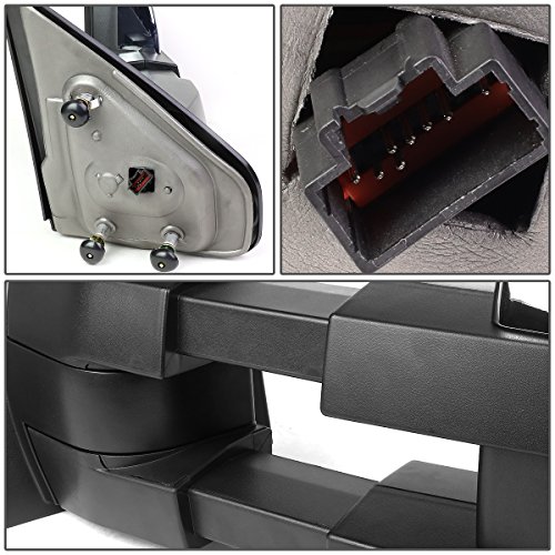 Dna Motoring Twm-006-T999-Ch-Am Pair Of Powered Heated Towing Side Mirrors W/ Turn Signal Light Compatible With 04-14 F-150, Chrome / Amber #TOP5