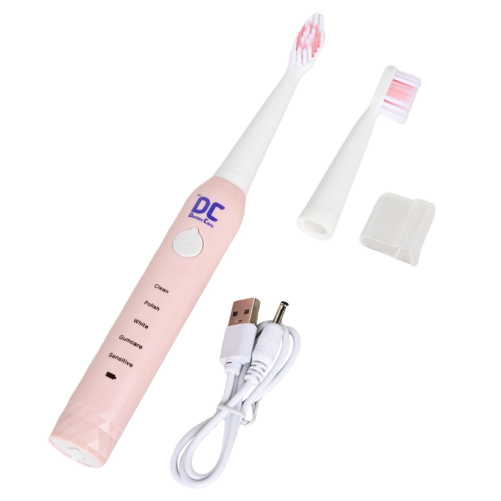 Dentes Care UltraSonic Electric Toothbrush | 5 Cleaning Modes | USB RECHARGEABLE | Inbuilt 2 Min Timer |30 Sec Quad Pacer| waterproof IPx7| High-Frequency 38000 strokes/min | 2 replecable heads| 30 days Battery Life (color-Pink) (B0D5HPN14B) Amazon Price History, Amazon Price Tracker