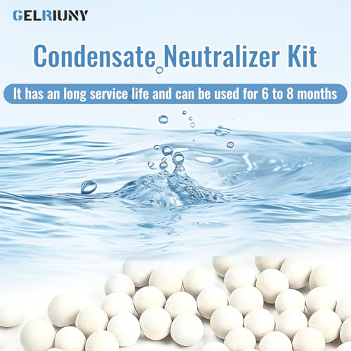 GELRIUNY Condensate Neutralizer Kit, Compatible with Rinnai 804000074, Acidic Condensate Neutralizer, for High-Efficiency Condensing Boilers,Prevents Pipe Corrosion
