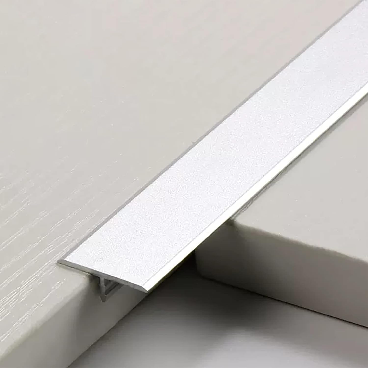 Transition Strip T Molding Floor Transition Strip, Tile to Laminate Threshold Strip, Metal Carpet Edge Trim Bar, for Interior/Doorway/Wood/Vinyl Flooring,Black