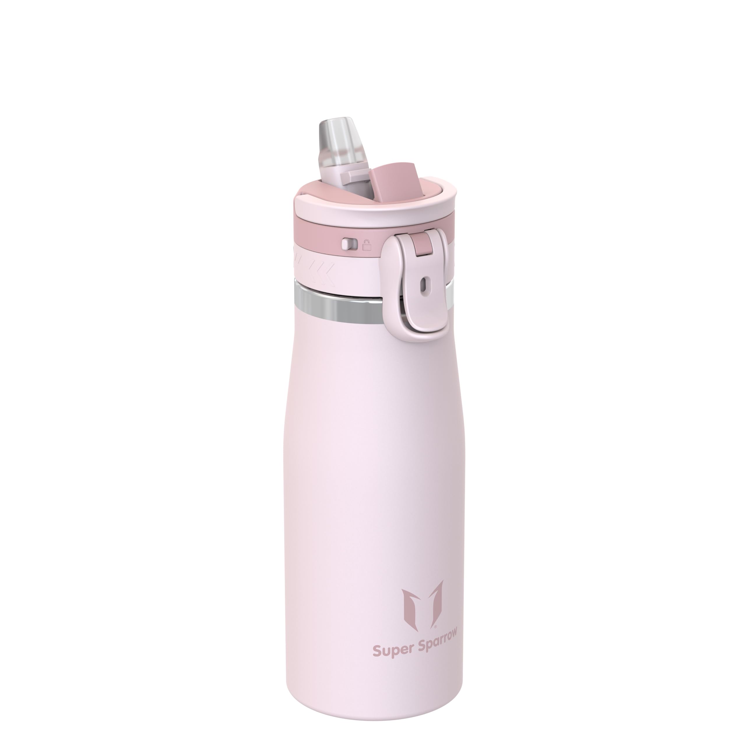 Sparrow Insulated Water Bottle 1L - TouchFlow Metal Water Bottles with Straw - BPA-Free - Stainless Steel Flask, Leakproof, Ergonomic One-Tap for Outdoor, Hiking & Travel