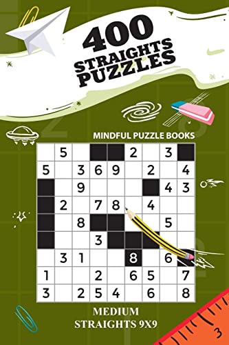 400 Straights Puzzles: Medium Straights 9x9 (Straights Collection)