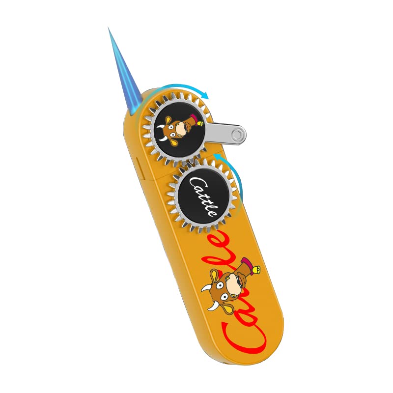 Mechero soplete mini de mano amarillo miniatura 1
