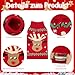 HYLYUN Weihnachten Hund Pullover, Rentier Schneeflocke Outfits mit Leine Loch, Klassische Rollkragen Hundekleidung für Welpen Medium Hund