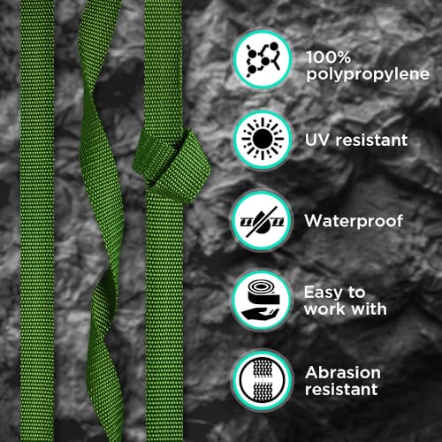 Image of TECEUM 3 /4 inch & 5 /8 inch & 1 inch & 1.5 inch & 2 inch Webbing - 10 25 50 Yards - 40+ Colors - Heavy Duty 1 Inch 1.5 Inch 2 Inch Backpack Straps - Webbing for Outdoors Indoors Crafting DIY