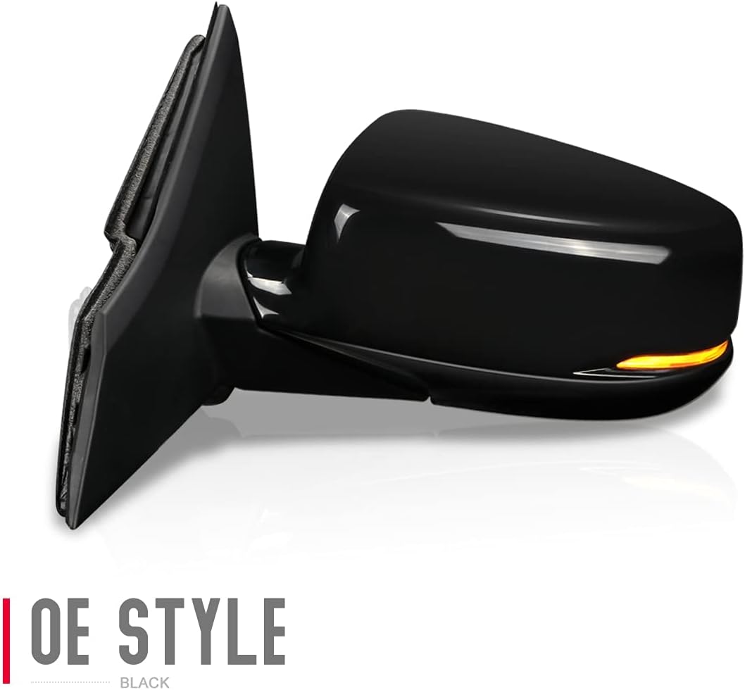 DNA Motoring OEM-MR-HO1320274 Powered Heated Left Driver Side Door View Mirror W/Aspherical Glass & Turn Signal Compatible with 2013-2016 Accord Coupe
