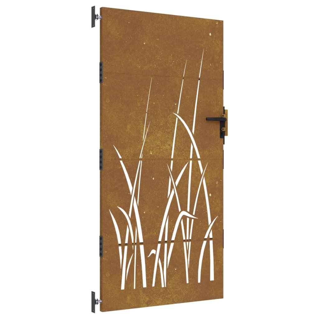 Homgoday Puerta de Jardín de Acero Corten con Diseño Laser: Seguridad y Elegancia