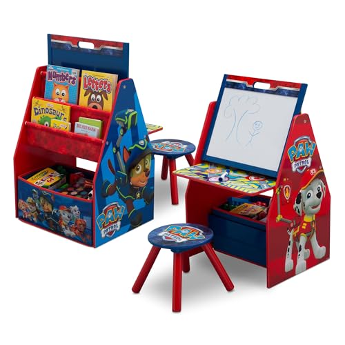 Delta Children Deluxe Kids Art Table | Easel, Desk, Stool, Toy Organizer, Nick Jr. PAW Patrol by Delta Children - Used condition - US$43.67