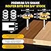Junreox 2PCS Tongue and Groove Router Bit Set, 3rd Gen. 1/4 Shank Router Bits for 3/4