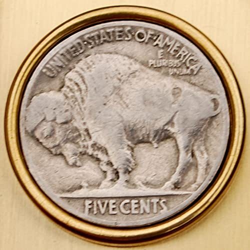 US 1913~1938 Indian Head Buffalo Nickel 5 Cent Coin Solid Brass Money Clip New - High Quality - Original Color without Any Plating4