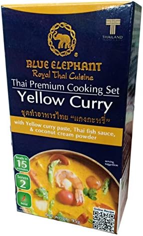 Blue Elephant brand Royal Thai Cuisine YELLOW CURRY Cooking Set Wt. 95 g. // BENJAWAN shop