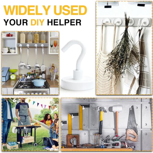 Image of DIYMAG Magnetic Hooks 20pcs 85lbs Cruise Essentials 2026 Magnet Hook White