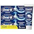 Oral-B Dentifricio Advanced Prevenzione Tartaro 3x75ml, Dentifricio Oral B Anti Tartaro con Microgranuli Attivi, Clinicamente Provato, Pulizia Denti Efficace, Sapore Menta Fresca, Alito Fresco