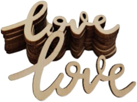 20Pcs Wooden Love Letters Craft Sign, Wood Letter Hanging Decorative DIY Words Sign Door Wall Art Decor for Home Shop Hotel