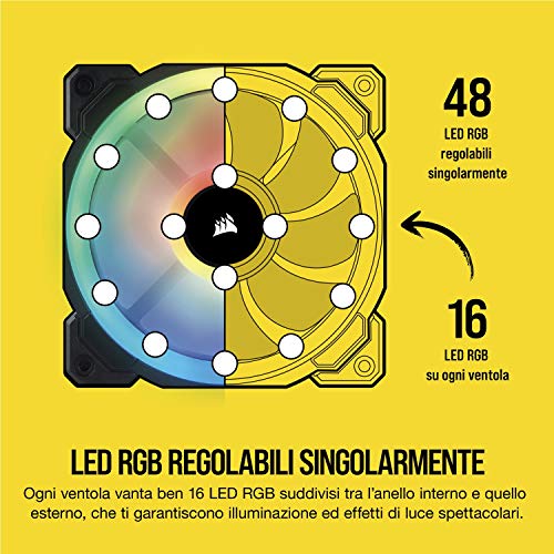 CO-9050072-WW Ventola per Case, Nero, 3 x 120 mm - Sistema di raffreddamento - Immagine 2