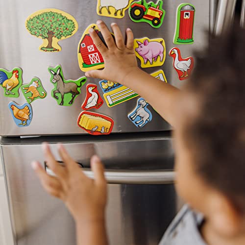 Melissa & Doug 9279 20 Wooden Farm Magnets In A Box - Cute Barnyard Animal Fridge, Refrigerator Magnets thumb #1
