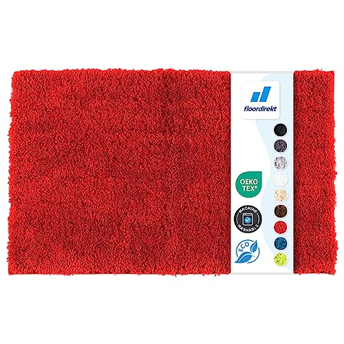 Floordirekt Badematte Sky Uni - Badezimmerteppich - Weicher, dichter Hochflor - Rutschhemmend & Schnell trocknend - Geeignet für Fußbodenheizung - Eckig & Rund