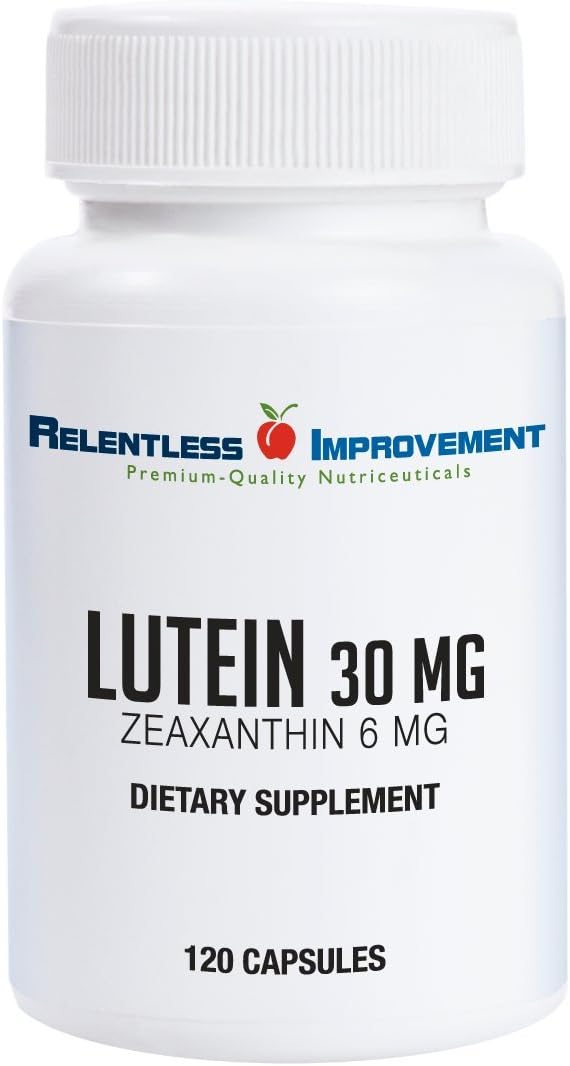High Potency 30mg Lutein Plus 6mg Zeaxanthin 120 Vege-Capsules Natural Marigold Extract for Eye Health No Fillers 100% Active Material