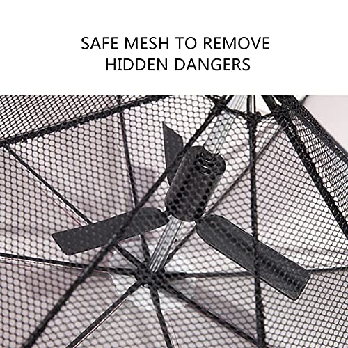 Sxlllx Folding Umbrella Built-In Fan Long Handle Umbrellas Anti-Uv Spray Fan Cooling Battery Umbrella For Golf Beach Patio Garden,H #TOP2