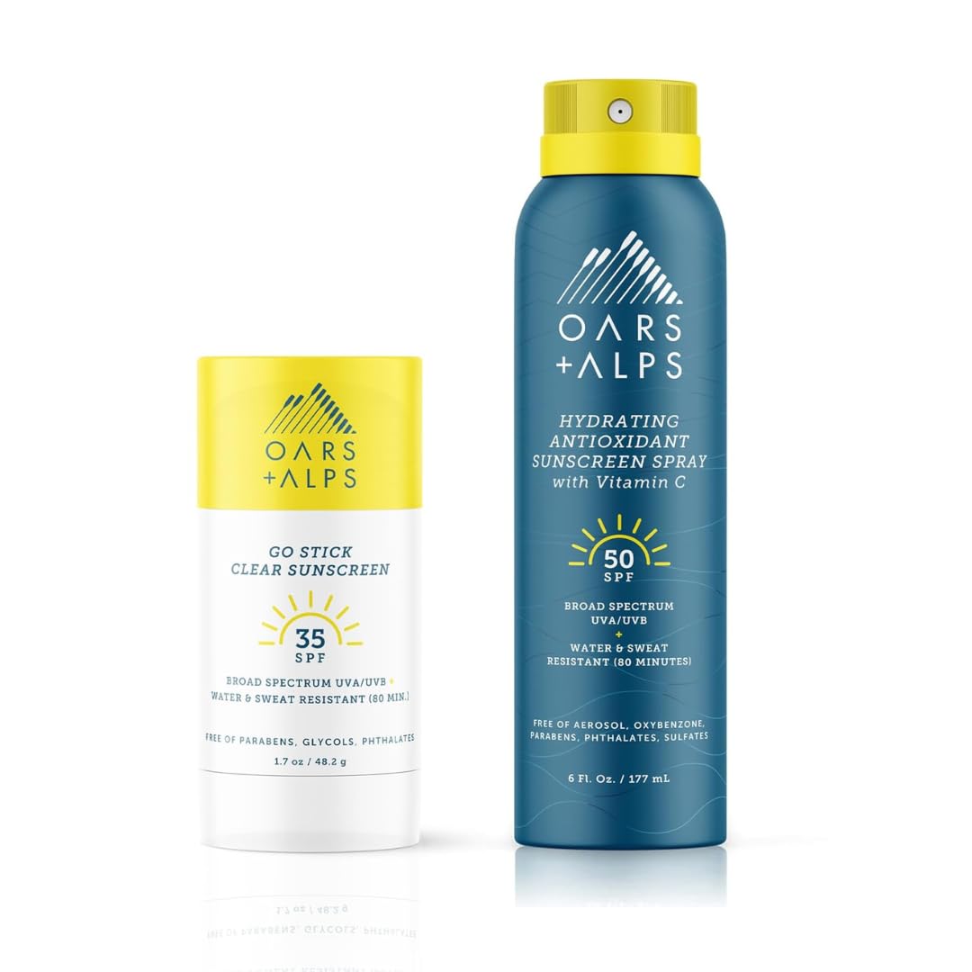 Oars Alps Go Stick Clear SPF 35 Face Sunscreen Hydrating SPF 50 Sunscreen Spray Set Skin Care Infused
