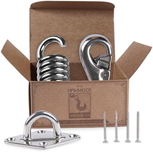 Hammock 500 LB Capacity Hanging Kit - Ideal for Use with Your Hammock Stand, Hammock Chair, and Nest Hammock - Best Trunk Clips, Strap Hammock Accessories for Hanging Plant Hooks Outdoor and Other 400