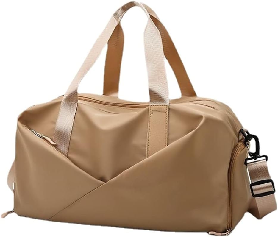 Sport Gym Dance Swim Duffle Bag for Women Girls Weekender Overnight Duffel Bag with Shoe Compartment Wet Pocket (APink)