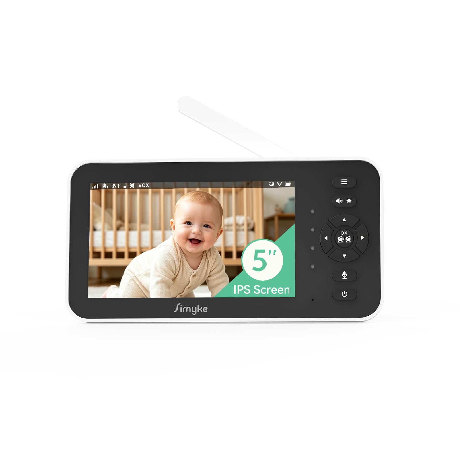 Écran de surveillance HD pour bébé 5 pouces - Écran parental uniquement, moniteur vidéo 720p avec audio bidirectionnel, zoom 4x, batterie 4000 mAh, support pliable - écran de remplacement/écran