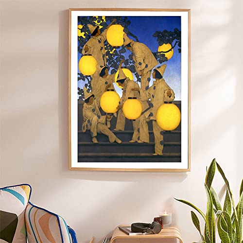 Maxfield Parrish - The Lantern Bearers 1908 Print Poster Vintage Painting Posters And Prints Canvas Paintings Wall Art Wall Decor Home Cuadros Unframed (Unframed,24X32Inch) #TOP6