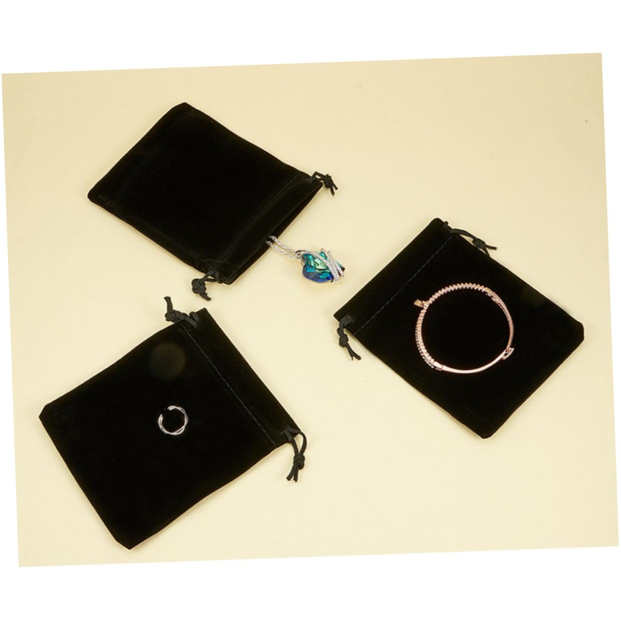 OATIPHO 50pcs Velvet Jewelry Bags Small Pouches for Earrings Necklaces Bracelets Rings Travel